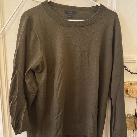 J Crew Tippi Crewneck sweater in Merino, XXL in Olive Green - Picture 2 of 5